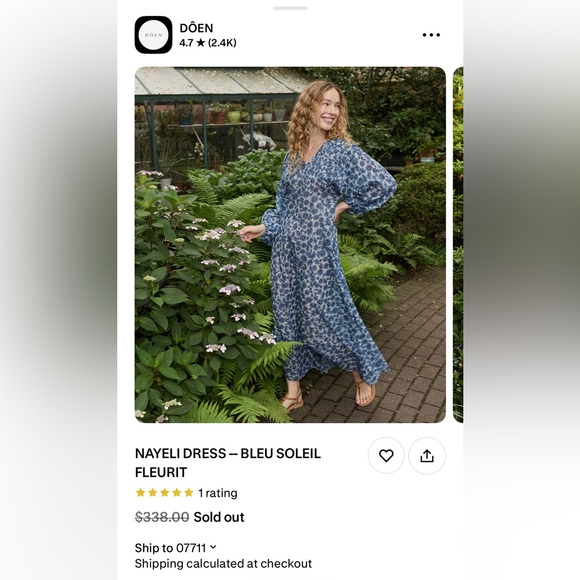 free people blue and white dress Free People Lucinda Midi Dress main image 0